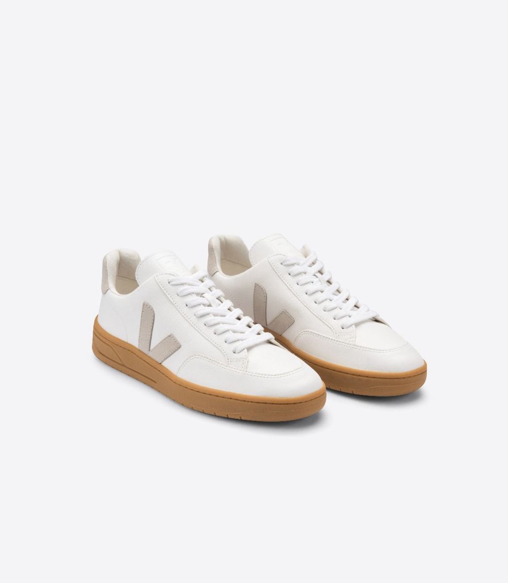 Veja Sneakers Herr - V-12 Läder - Vita/Beige - 940357-NZQ